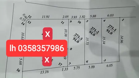 Bán đất 91m² ngang 6.03m giá 3.5 tỷ Xã Sóc Sơn