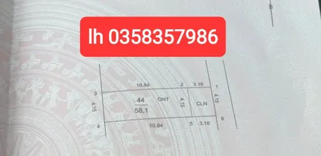 Bán đất 58.1m² ngang 4.15m giá 1.05 tỷ Xã Sóc Sơn