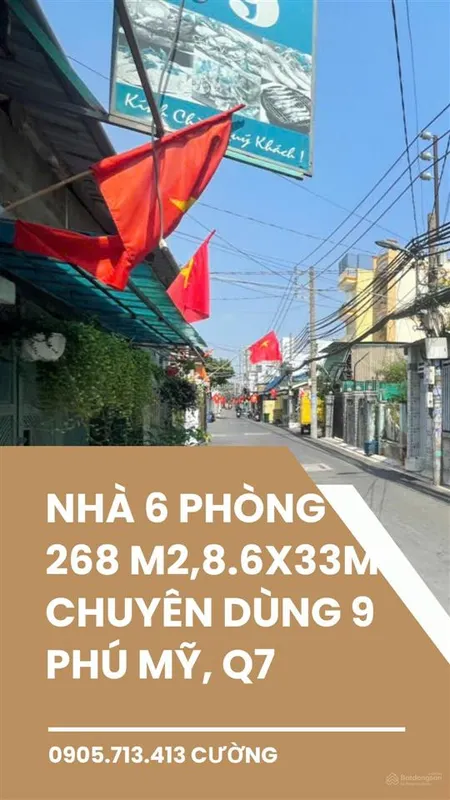 Nhà to chuyên dùng chính, sát phú mỹ hưng, đất rộng 268m2, nhỉnh 50 triệu / m2