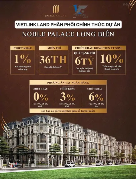 Mua bán dụ án noble palace long biên, quỹ ngoại giao biệt thự vip nhất giá tốt nhất thị trường