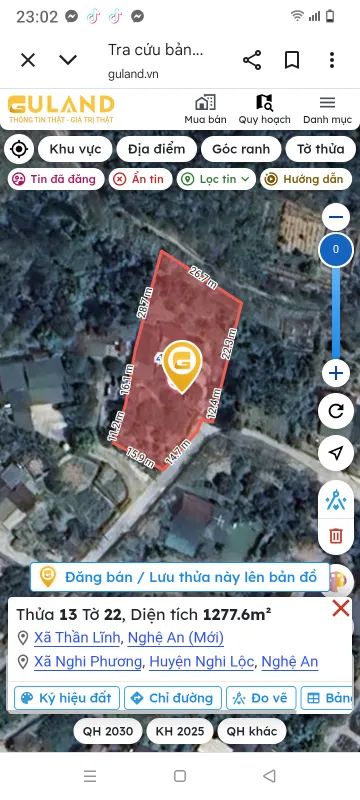 Bán đất 900m² giá 3.6 tỷ Xã Thần Lĩnh