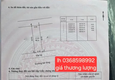 Bán đất 90m² ngang 5m giá 4.99 tỷ Xã Nội Bài