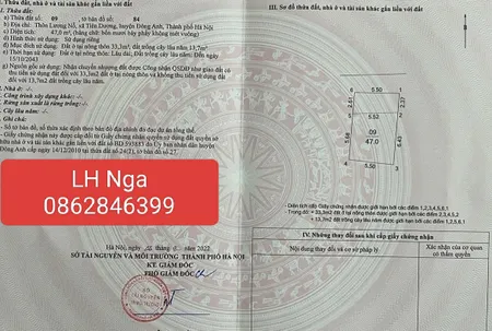 Bán đất 47m² ngang 5,5m giá 3.2 tỷ Xã Phúc Thịnh