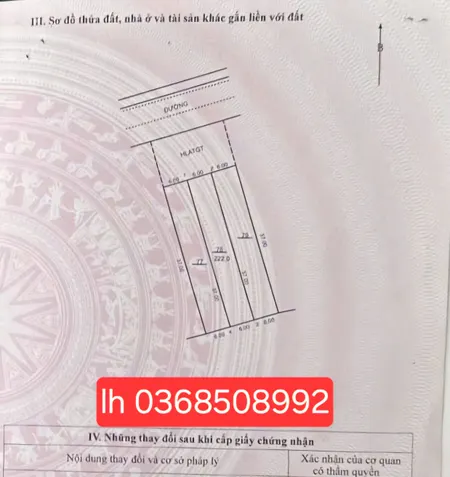 Bán đất 222m² ngang 6m giá 4.4 tỷ Xã Đa Phúc