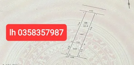 Bán đất 101.8m² ngang 4.33m giá 2.799.500.000 tỷ Xã Nội Bài