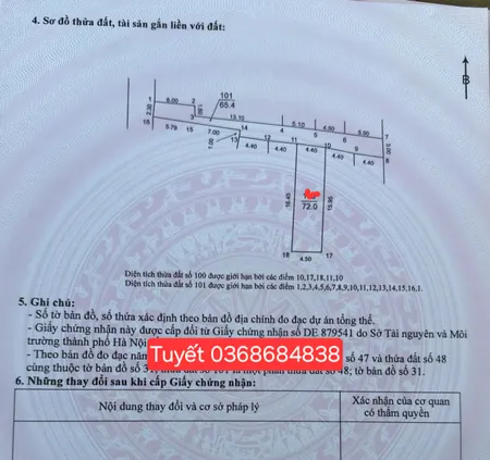 Bán đất 72m² ngang 4.4m giá 5.45 tỷ Xã Phúc Thịnh