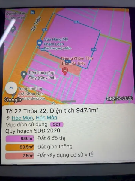 BÁN NHÀ CẤP 4 (26x35) MẶT TIỀN BÀ TRIỆU – HÓC MÔN 
VỊ TRÍ VÀNG