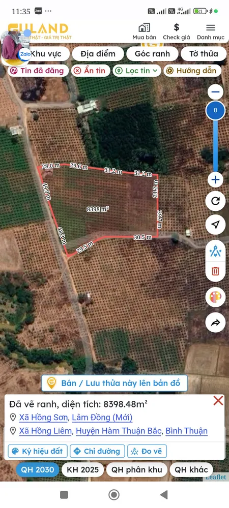 Bán đất 8350m² ngang 100m giá 1.66 tỷ Xã Hồng Sơn