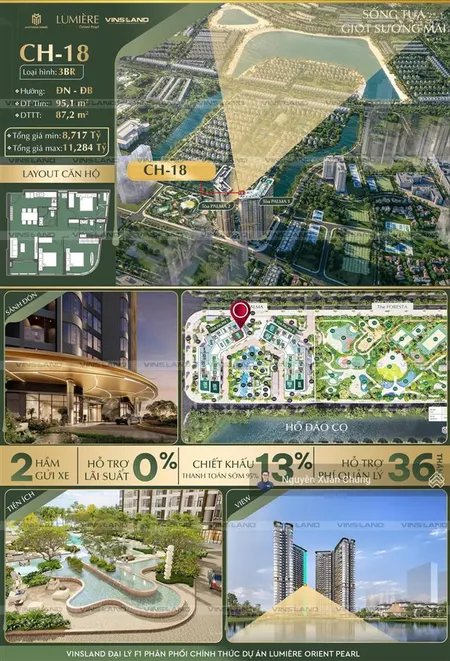 Em chung masterise homes bán độc quyền trục căn 3pn 87m2 ban công đn view hồ ngọc trai giá siêu tốt