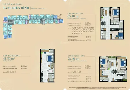 Sang nhượng 2pn 65m2 đợt 1 tầng cao view sông