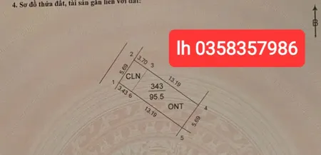 Bán đất 95.5m² ngang 5.69m giá 2 tỷ Xã Sóc Sơn