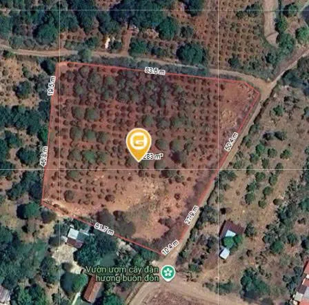 Bán đất 1009.6m² giá 1.6 tỷ Xã Ea Nuôl