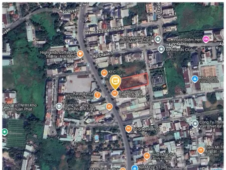 Bán đất 1933,3m² ngang 24m giá 150 tỷ Xã Hóc Môn