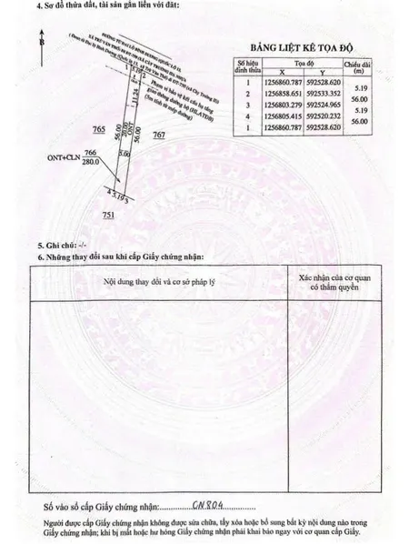 Bán đất 280m² ngang 5m Xã Trừ Văn Thố