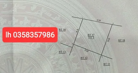 Bán đất 311.3m² ngang 17.5m giá 24 tỷ Xã Sóc Sơn