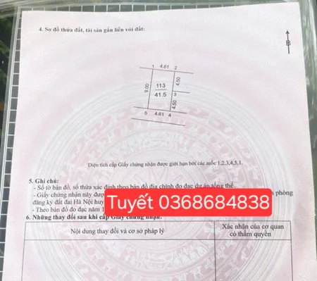 Bán đất 41.5m² ngang 4.6m giá 4.15 tỷ Xã Phúc Thịnh
