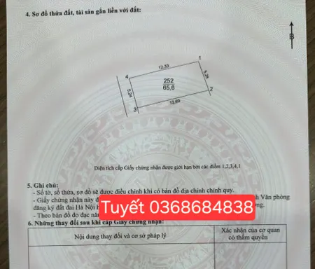 Bán đất 65.6m² ngang 5m giá 4.5 tỷ Xã Đông Anh