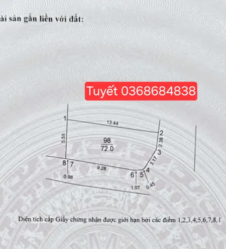 Bán đất 72m² ngang 5.5m giá 8.95 tỷ Xã Đông Anh