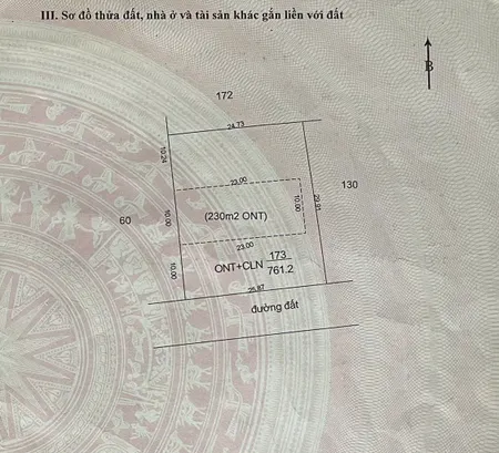 Bán đất 780.1m² ngang 5m giá 235 triệu Phường Cư Bao