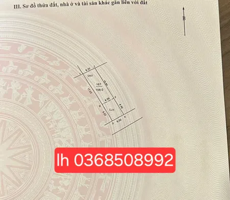 Bán đất 158m² ngang 6m giá 3.95 tỷ Xã Kim Anh