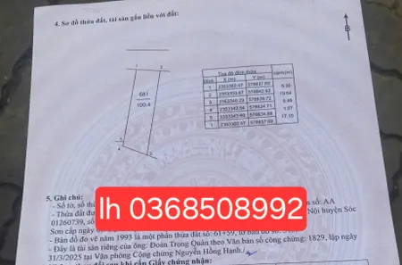 Bán nhà 100,4m² ngang 5,3m giá 2.5 tỷ Xã Kim Anh
