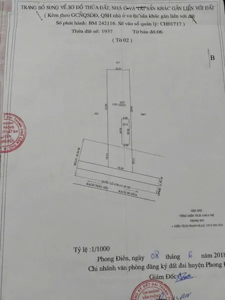Bán lô đất mặt tiền quốc lộ 61B - Nhơn Nghĩa - Phong Điền - Thành phố Cần Thơ