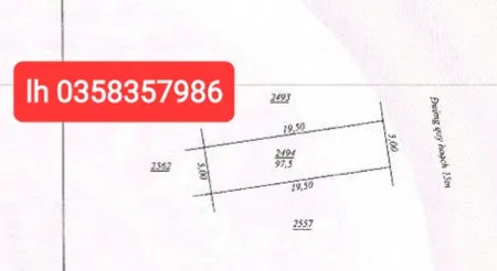 Bán đất 97.5m² ngang 5m giá 2.65 tỷ Phường Vạn Xuân