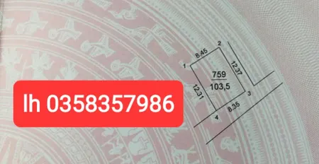 Bán đất 103m² ngang 8.35m giá 3.8 tỷ Xã Nội Bài