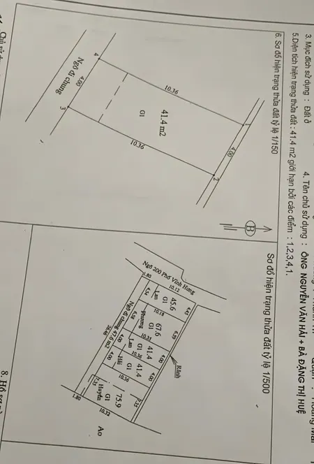 BÁN ĐẤT 41.5M² NGÕ 200 VĨNH HƯNG - CÓ NHÀ CẤP 4.