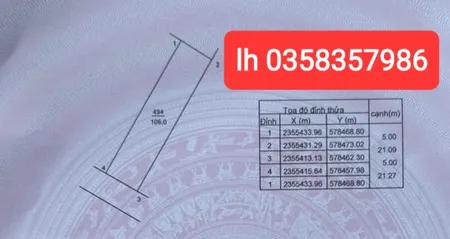 Bán đất 106m² ngang 5m giá 2.44 tỷ Xã Kim Anh