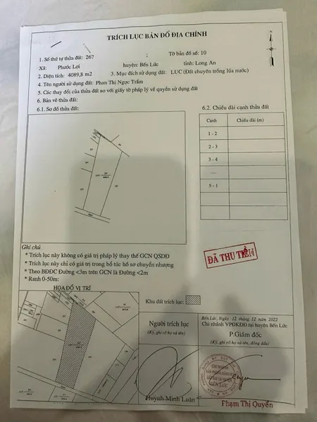 Bán đất 4089.8m² giá 15.54 tỷ Xã Mỹ Yên