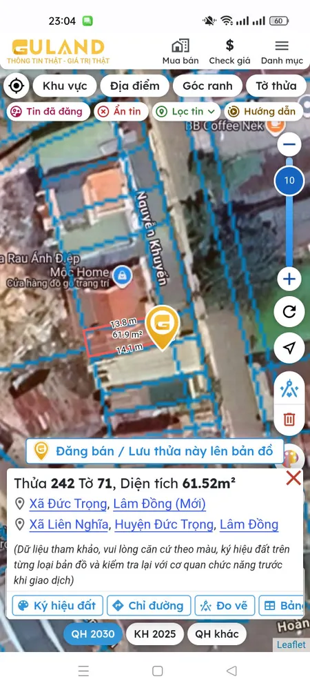 Bán đất 66.5m² giá 3.5 tỷ Xã Đức Trọng