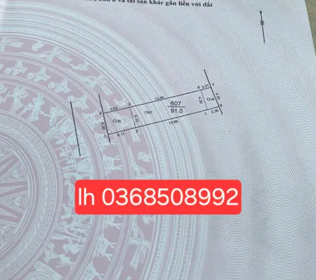 Bán đất 91m² ngang 4,3m Xã Kim Anh