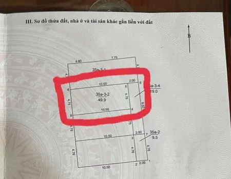Bán đất 49.9m² ngang 4.75m Xã Đông Anh