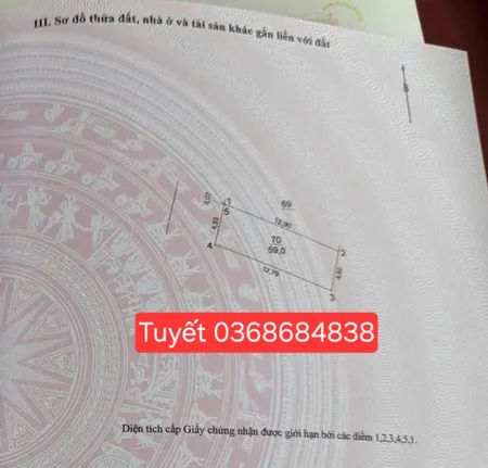 Bán đất 59m² ngang 4.53m giá 7.61 tỷ Xã Thư Lâm