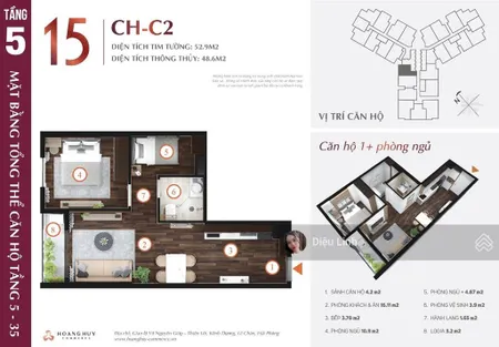 Bán căn 1.5pn rẻ nhất hoàng huy commerce 1,9 tỷ giá 100%. 0784 158 ***