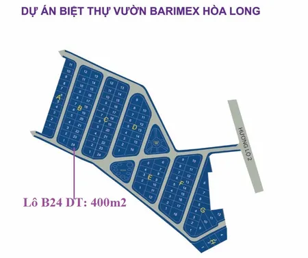 Bán lô góc khu Biệt thự.  BARIMEX . Đường Nguyễn Văn cừ. Xã Hòa long