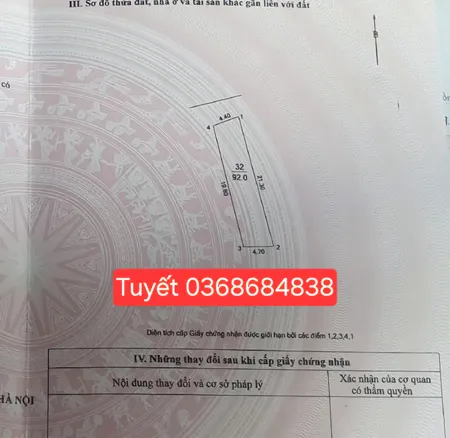 Bán đất 92m² ngang 4.4m giá 8 tỷ Xã Đông Anh