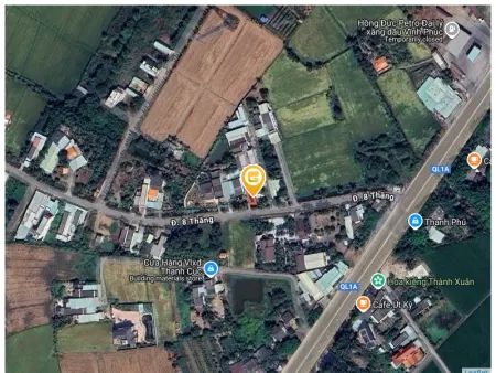 MT đường 8 Thăng, cách 60m QL1A DT133m² ngang 5m giá 1.4 tỷ Xã Bình Đức