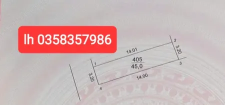 Bán đất 45m² ngang 3.20m giá 2.2 tỷ Xã Nội Bài