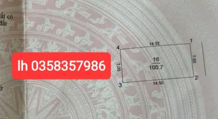 Bán đất 100.7m² ngang 7m giá 6.04 tỷ Xã Phúc Thịnh