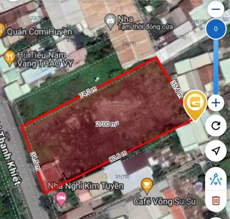 Cần bán miếng đất 2732m2 34x80 977m2 thổ cư mt bùi thanh khiết cách ql1a 200m giá 70tỷ thương lượng