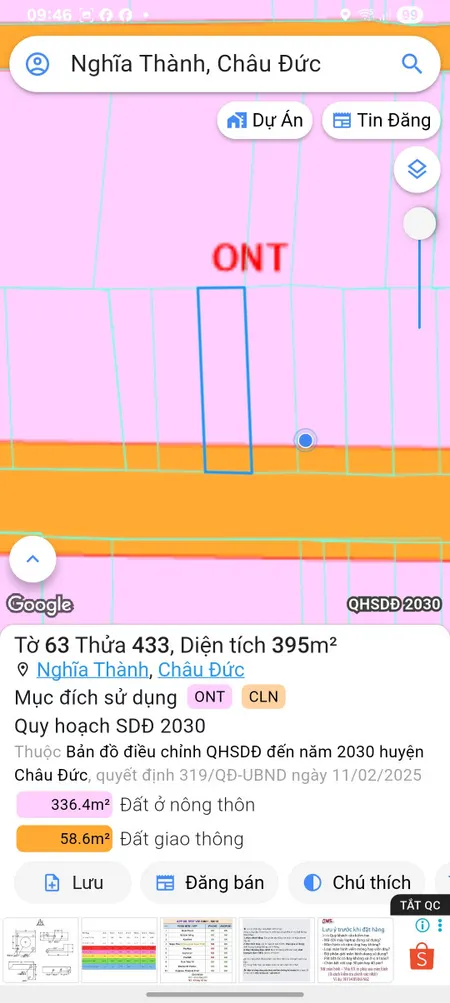 DIỆN TÍCH ĐẤT 10×395m.. có 100m thổ cư, chính chủ  cần bán, mặt tiền đường nhựa  đường 31 nghĩa thành TPHCM.