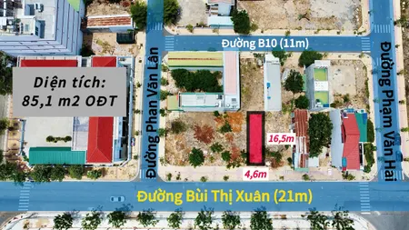 Đất mặt tiền đường nhựa 21m cách biển 300m đối diện nhà liền kề k2