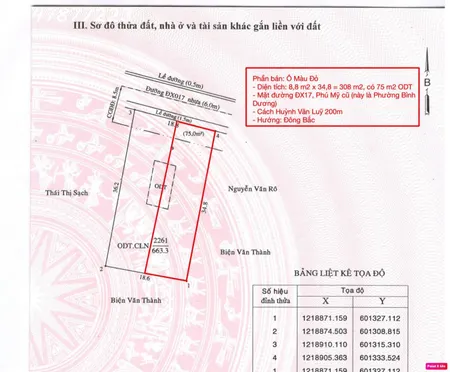 Bán nền biệt thự ngang 8,8m đường ĐX17, phường Phú Mỹ cũ (nay là P. Bình Dương), TP. HCM
