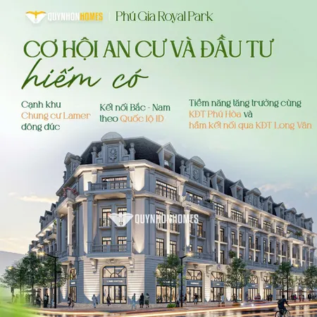 Nhà liền kề trung tâm Quy Nhơn - Phú Gia Royal Park