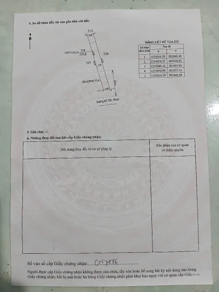 Bán đất 299,3m² ngang 5m giá 950 triệu Xã Trừ Văn Thố