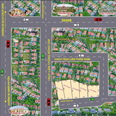 Chính chủ cần tiền bán 5 lô 100m2 full tc tại thôn hoà trúc, phú cát, hà nội