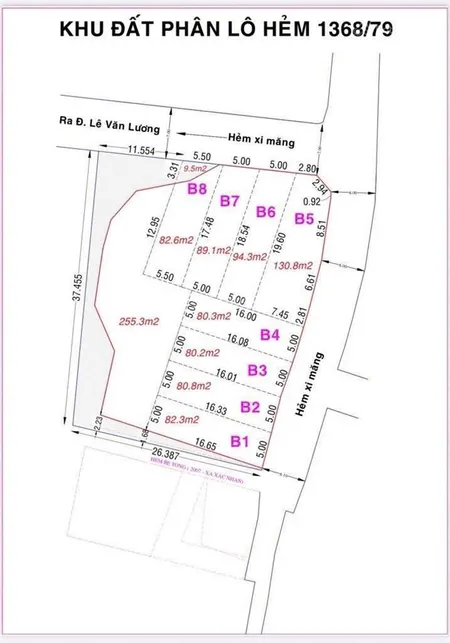 Phạm hữu lầu nối dài 1368 lê văn lương gần kdc gia long, đất phân lô xây dựng tự do hàng f0