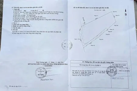 Chính chủ cần bán lô đất thuộc khu phố thạnh quý phường an thạnh tp thuận an cũ nay thuộc hcm
